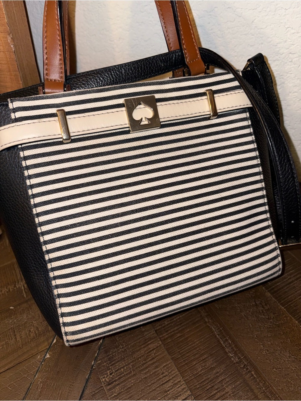 Kate Spade New York Striped 2-Way Mini Tote Crossbody WKRU2447 - Picture 5 of 10